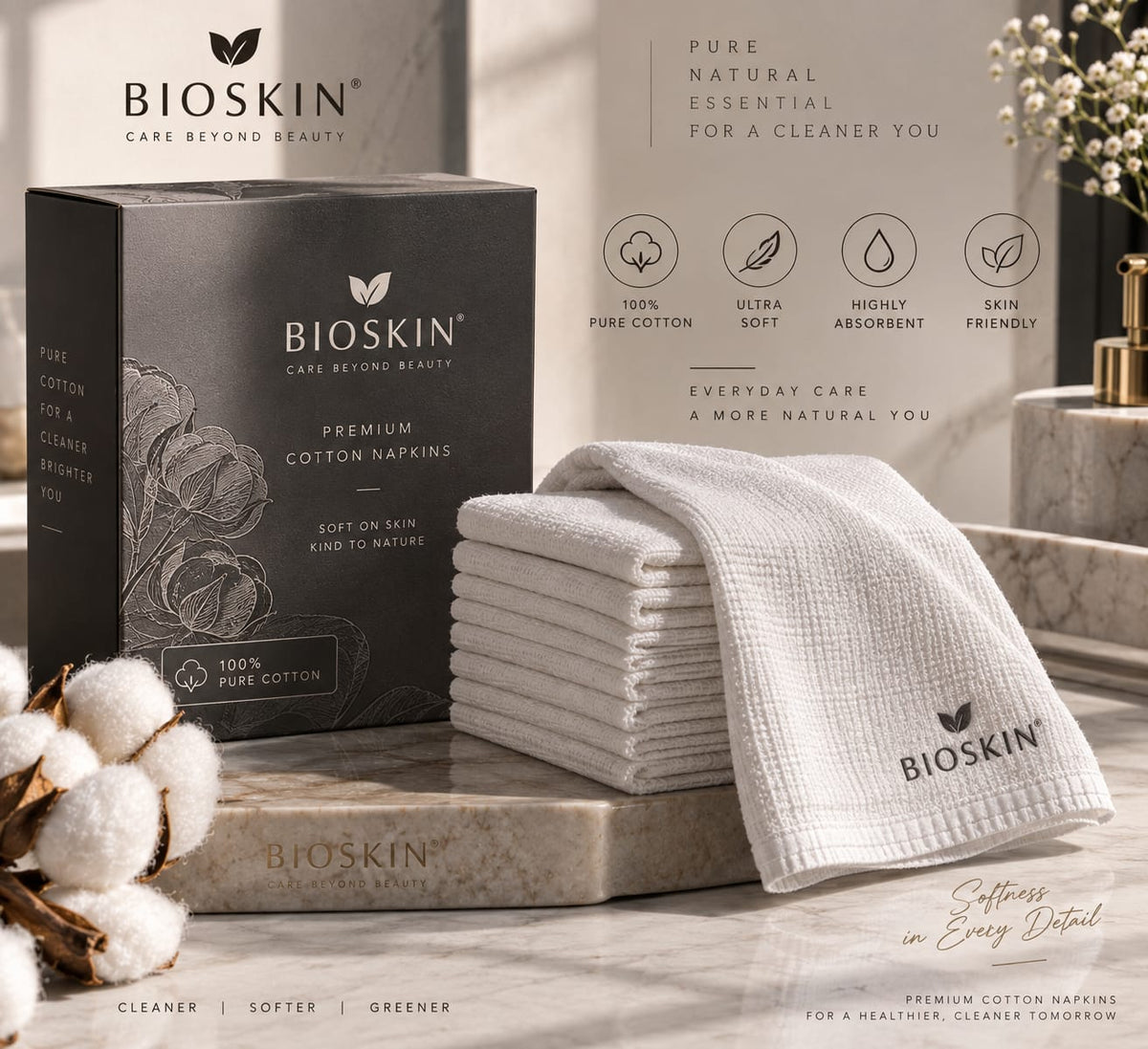 Luxury cotton gym Napkin by Bioskin